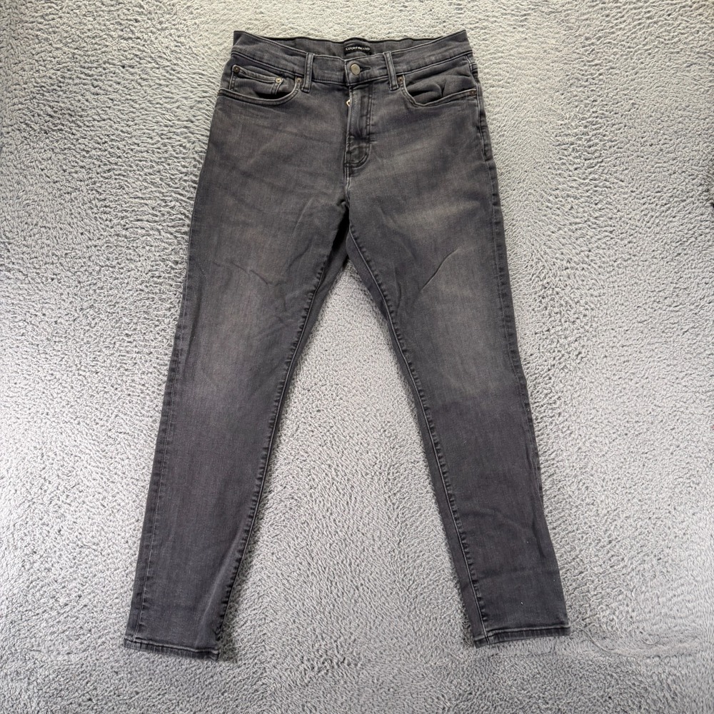 Lucky Brand 412 Jeans Mens 31x32 Gray Cotton Denim Straight Leg Athletic Stretch